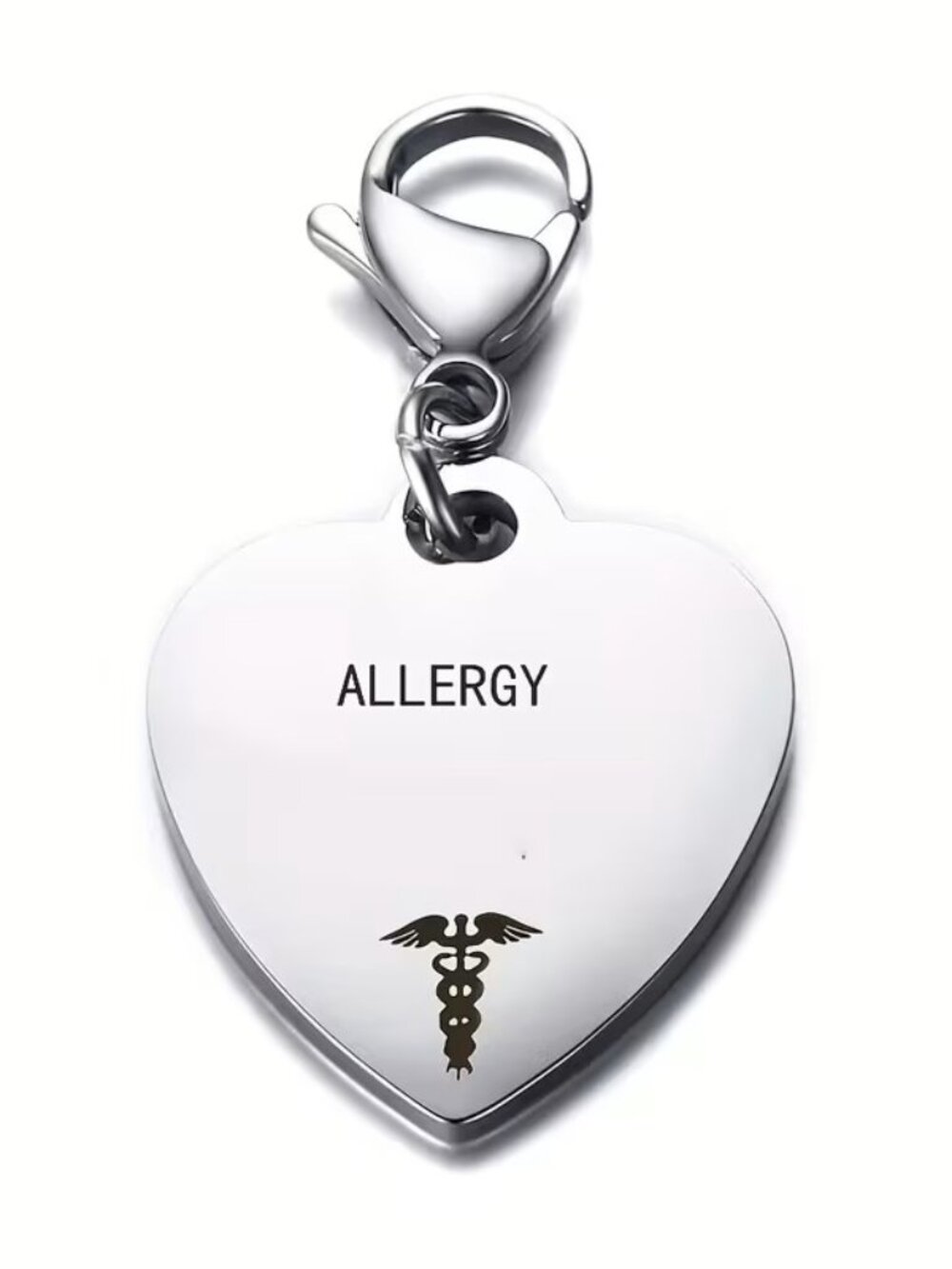 Allergy Medical Alert Heart Charm Diabetes Epilepsy Allergy Emergency ID Pendant